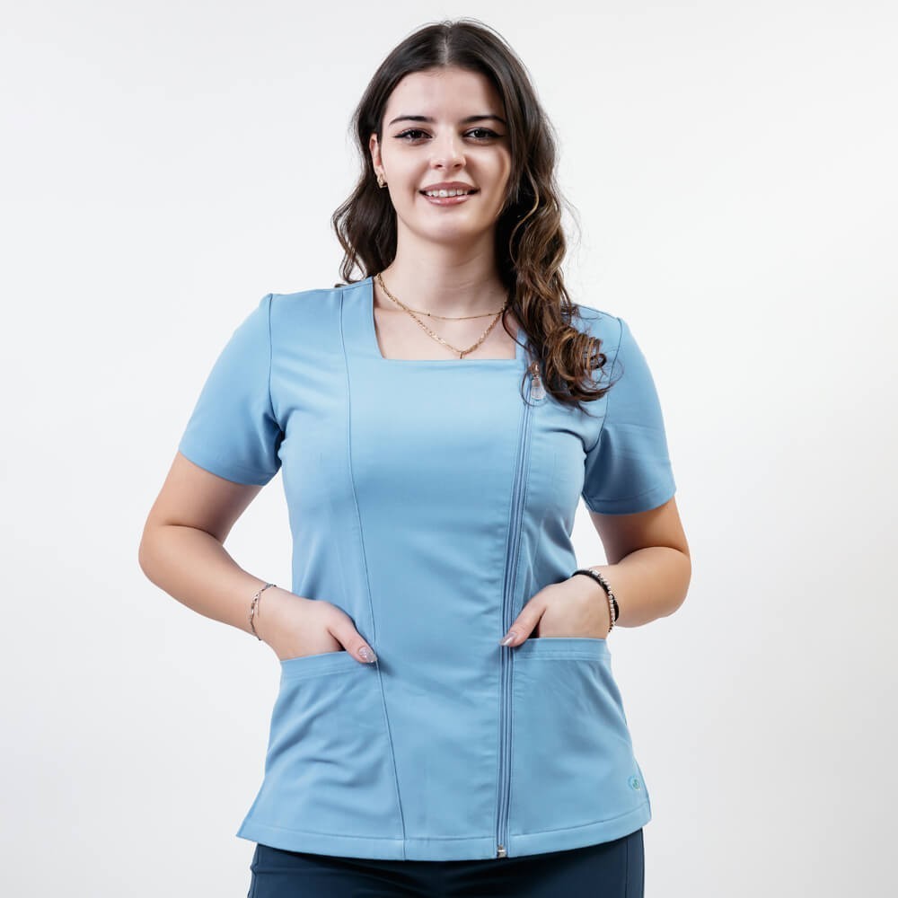 Costum medical Lotus Flex, stretch, albastru ciel/bleumarin, TRS-NP11 TRS-SP4-V3