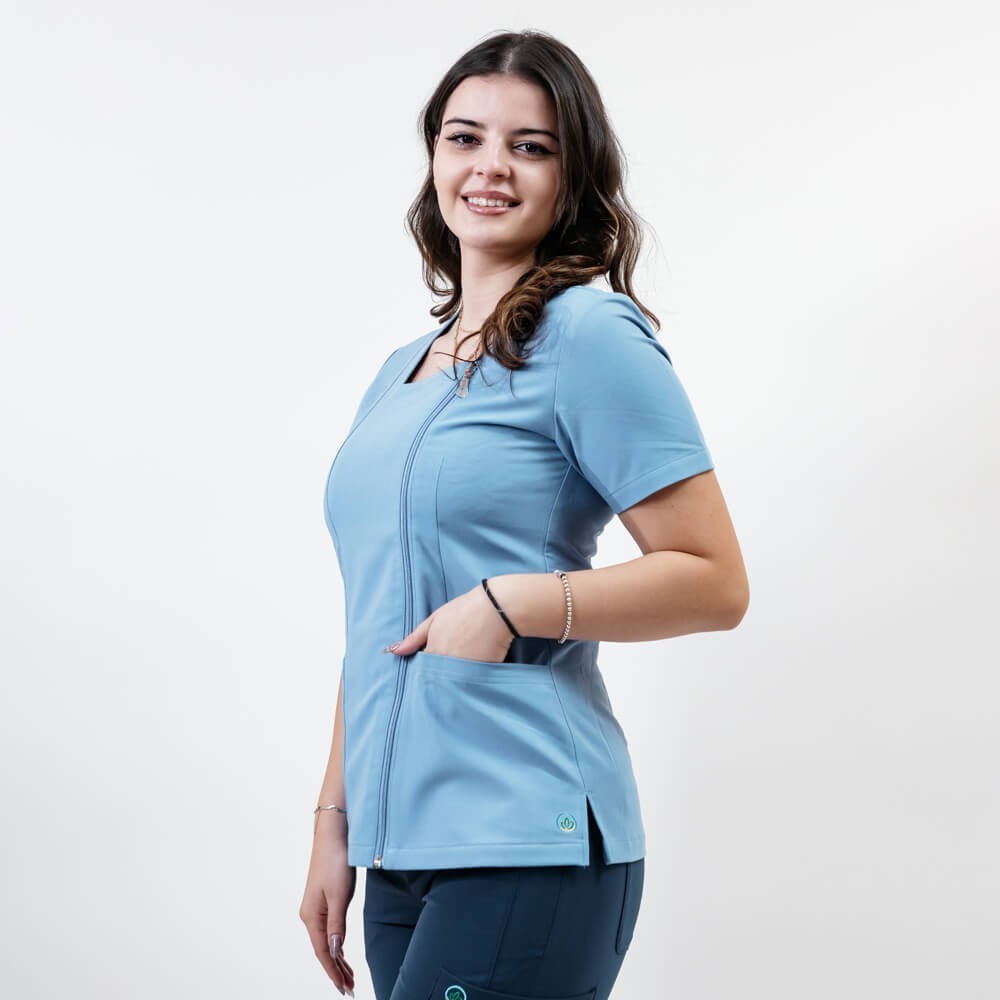 Costum medical Lotus Flex, stretch, albastru ciel/bleumarin, TRS-NP11 TRS-SP4-V3