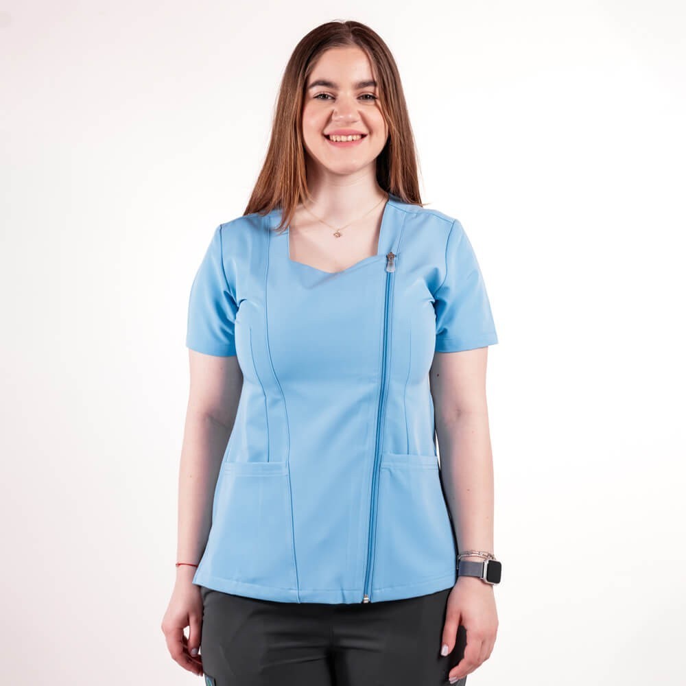 Costum medical Lotus Flex, stretch, albastru ciel/bleumarin, TRS-NP11 TRS-SP4-V3