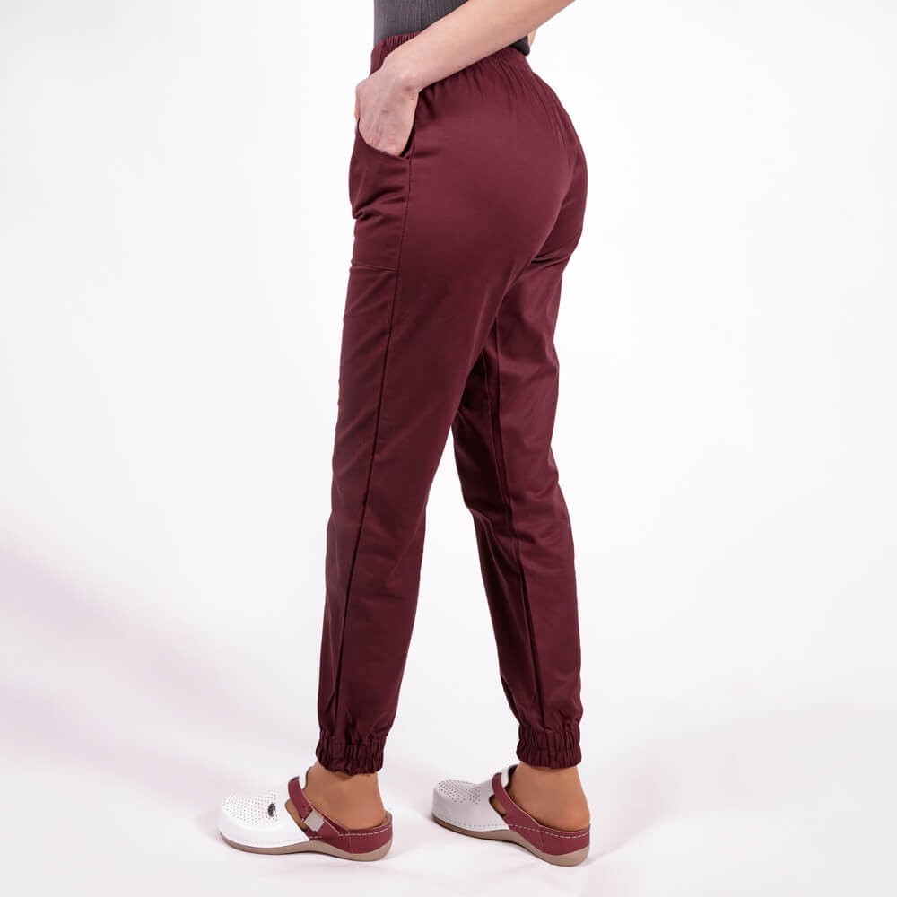 Costum Lotus 1, bluza cu fermoar, pantaloni cu elastic in talie si manseta, visiniu