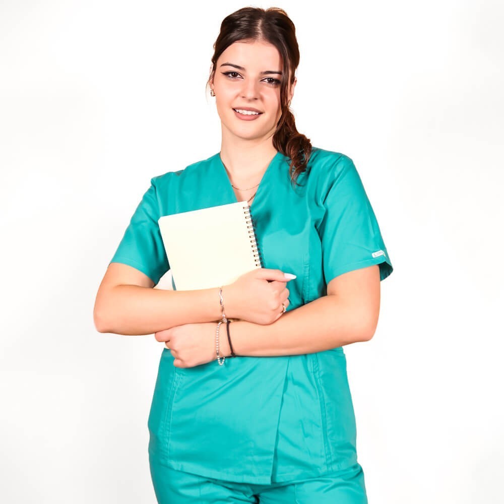 Costum Lotus 1, bluza kimono, pantaloni cu elastic in talie si manseta, turcoaz