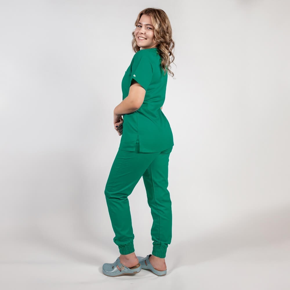 pantaloni cu elastic in talie si manseta