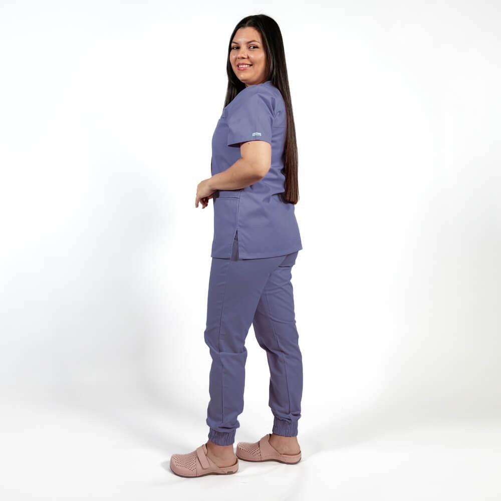 pantaloni cu elastic in talie si manseta