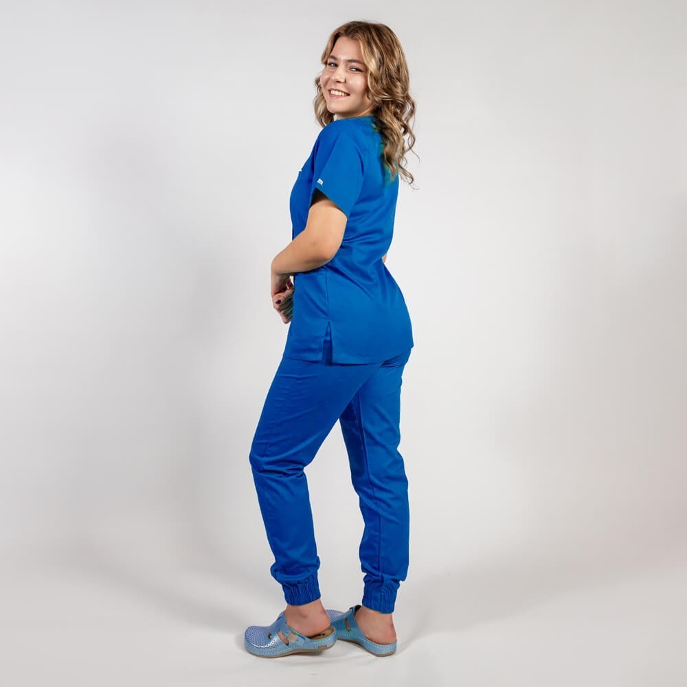 pantaloni cu elastic in talie si manseta