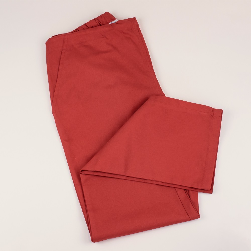 Pantalon unisex Lotus 1, cu snur, rosu