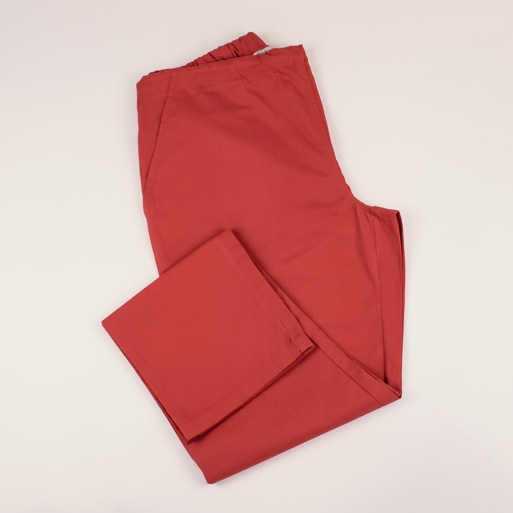 Pantalon unisex Lotus 1, cu snur, rosu