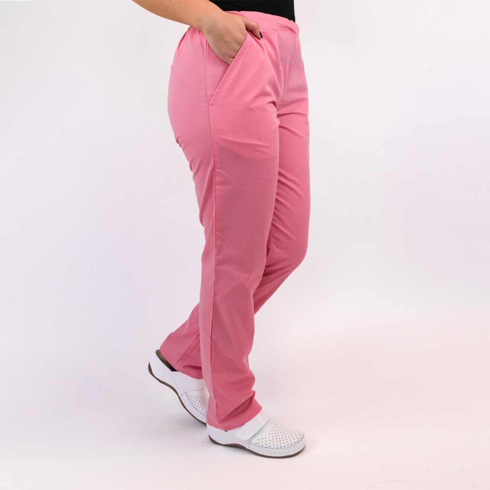 Pantalon unisex Lotus 1, cu snur, roz prafuit