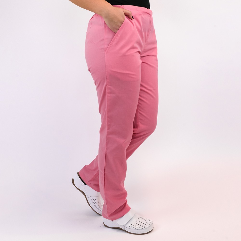 Pantalon unisex Lotus 1, cu snur, roz prafuit