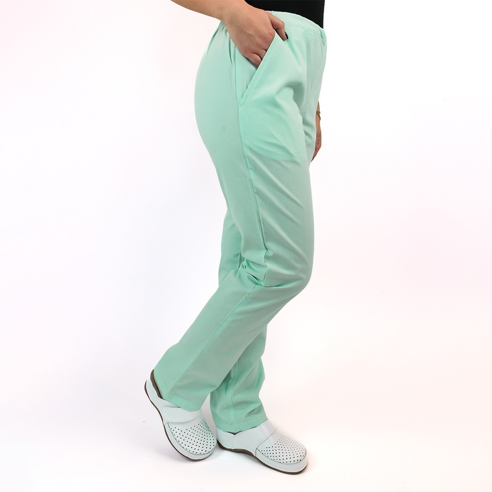 Pantalon unisex Lotus 1, cu snur, verde menta