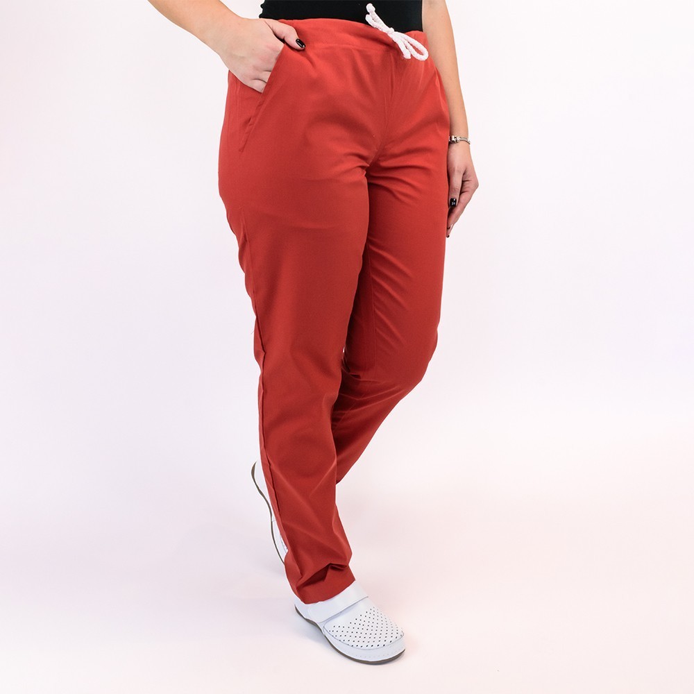 Costum Lotus 1, bluza kimono, pantaloni cu snur, rosu