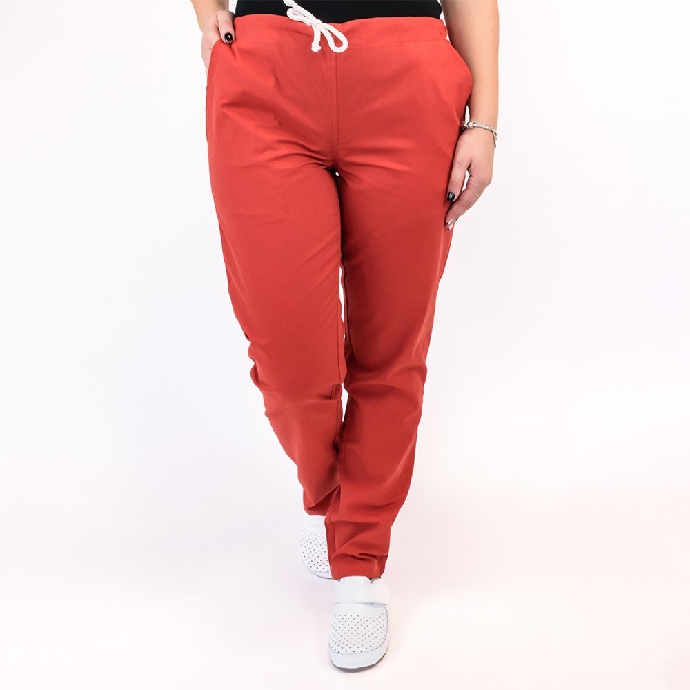 Costum Lotus 1, bluza kimono, pantaloni cu snur, rosu