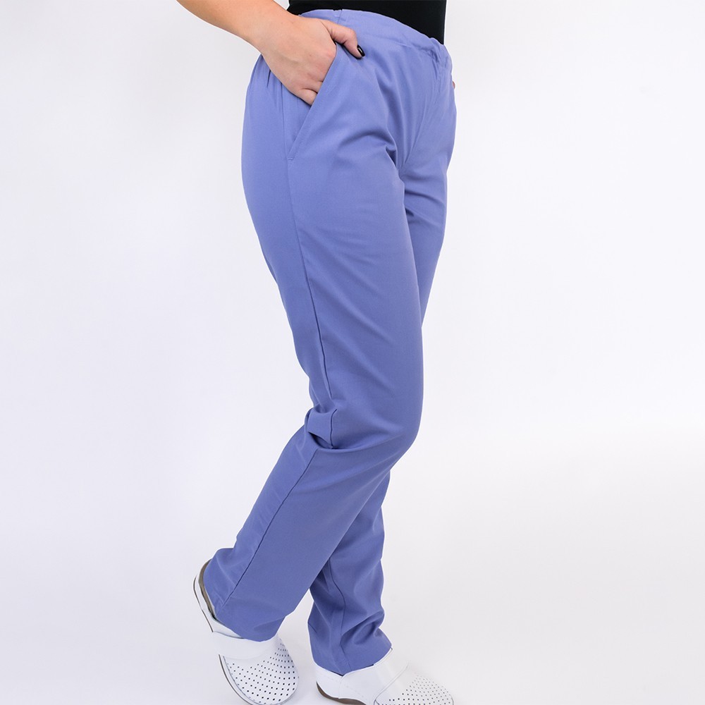 Pantalon unisex Lotus 1, cu snur, albastru ciel