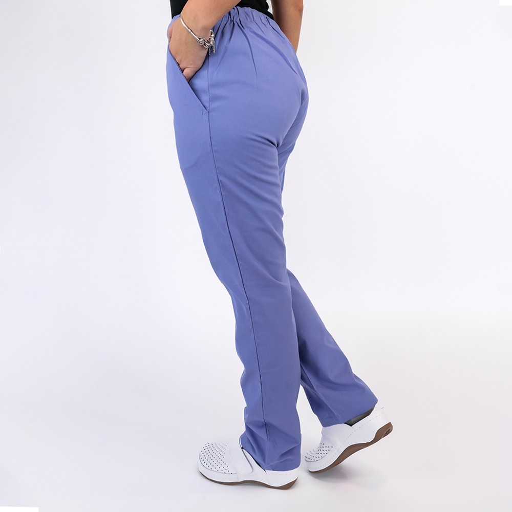 Pantalon unisex Lotus 1, cu snur, albastru ciel