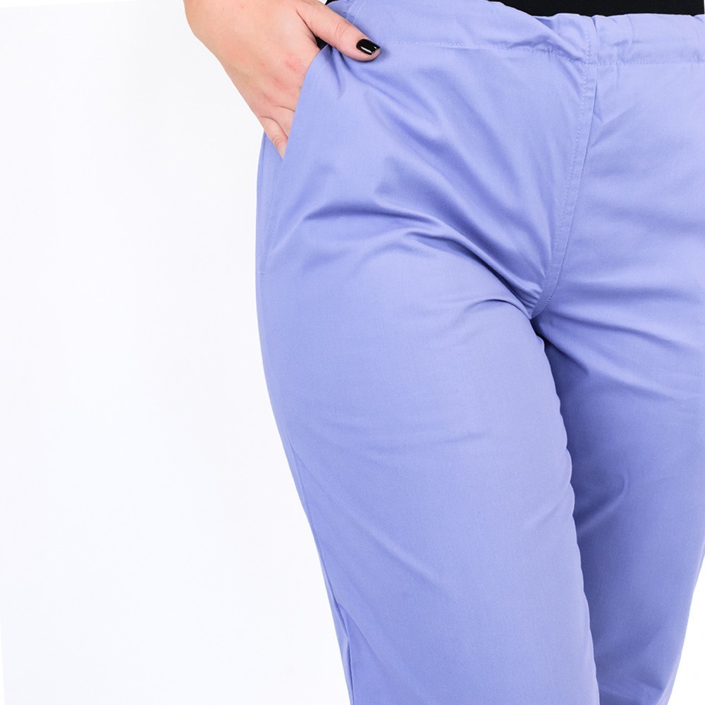 Pantalon unisex Lotus 1, cu snur, albastru ciel