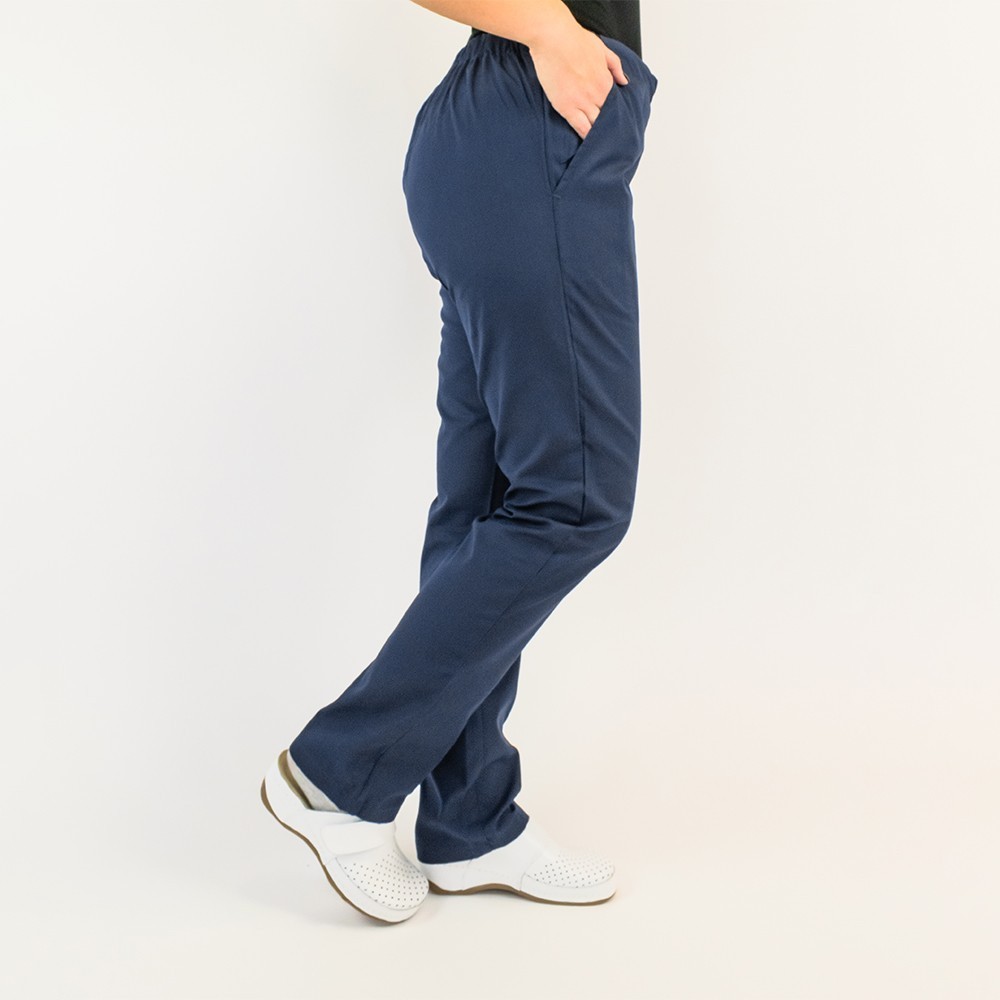 Pantalon unisex Lotus 1, cu snur, bleumarin