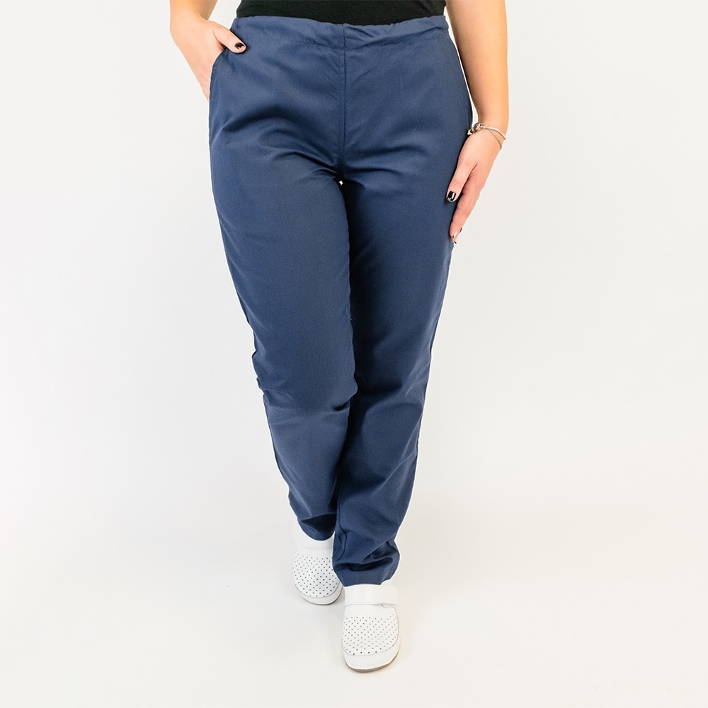 Pantalon unisex Lotus 1, cu snur, bleumarin
