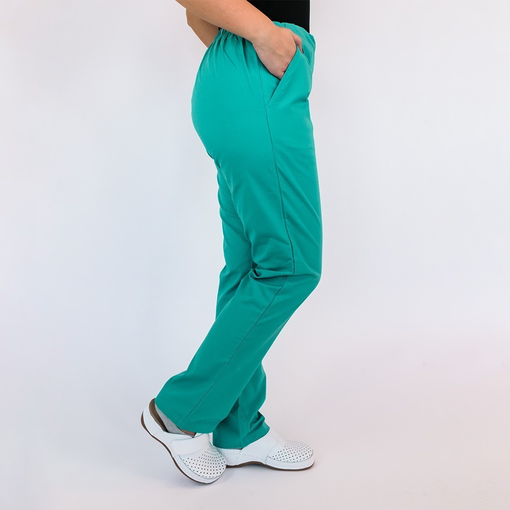 Pantalon unisex Lotus 1, cu snur, turcoaz