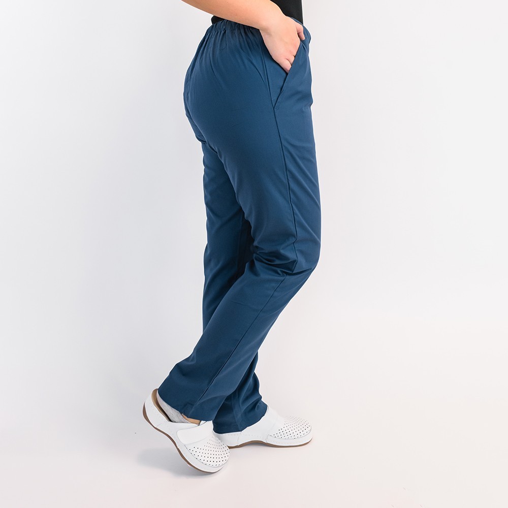 Pantalon unisex Lotus 1, cu snur, turcoaz inchis