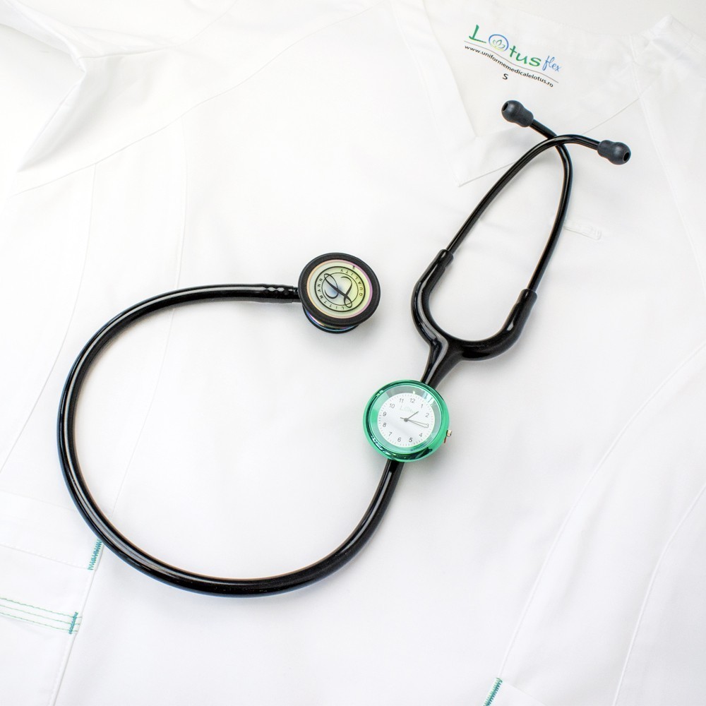 Ceas Lotus pentru stetoscop, turcoaz