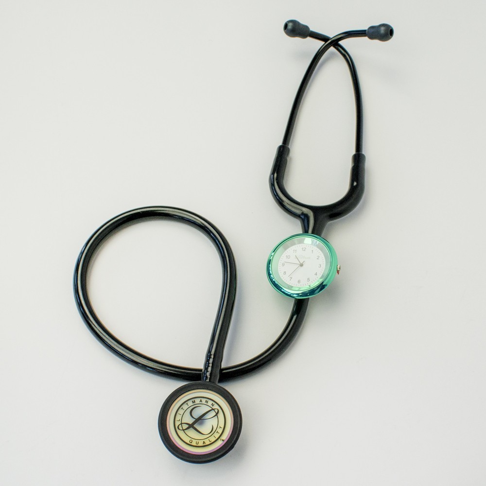 Ceas Lotus pentru stetoscop, turcoaz