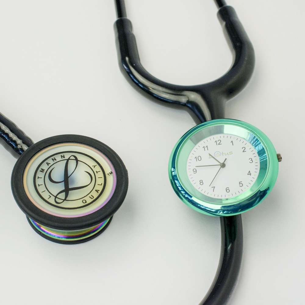 Ceas Lotus pentru stetoscop, turcoaz
