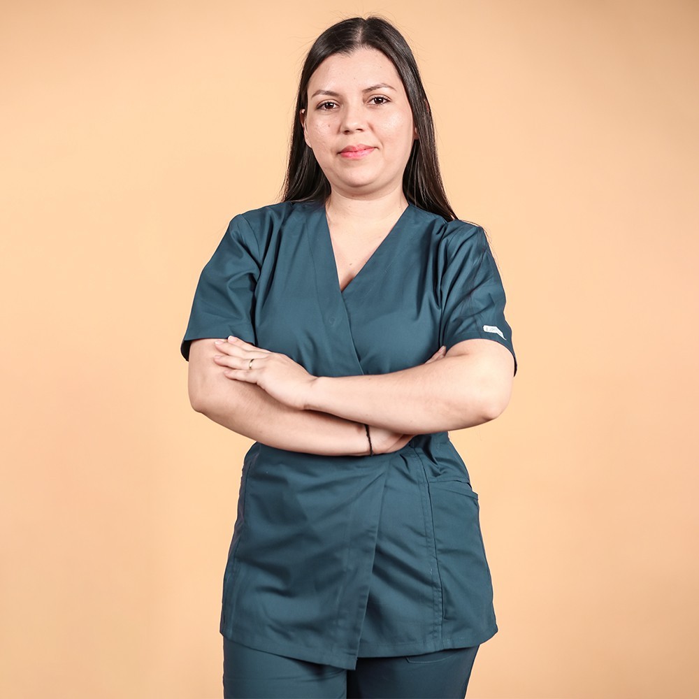 Costum Lotus 1, bluza kimono, pantaloni cu elastic in talie si manseta, turcoaz inchis