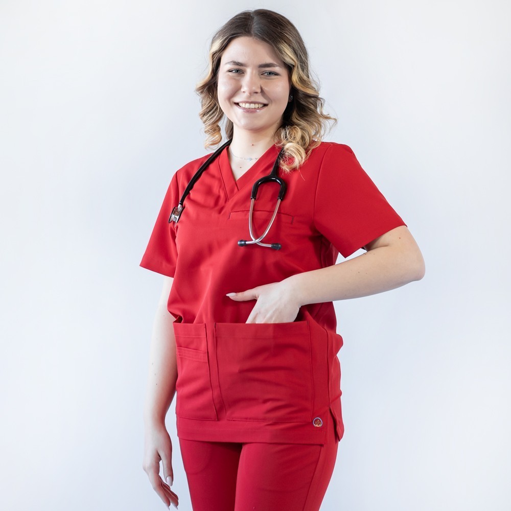 Costum medical Lotus Flex, stretch, rosu, TRS-NP16 TRS-SP9