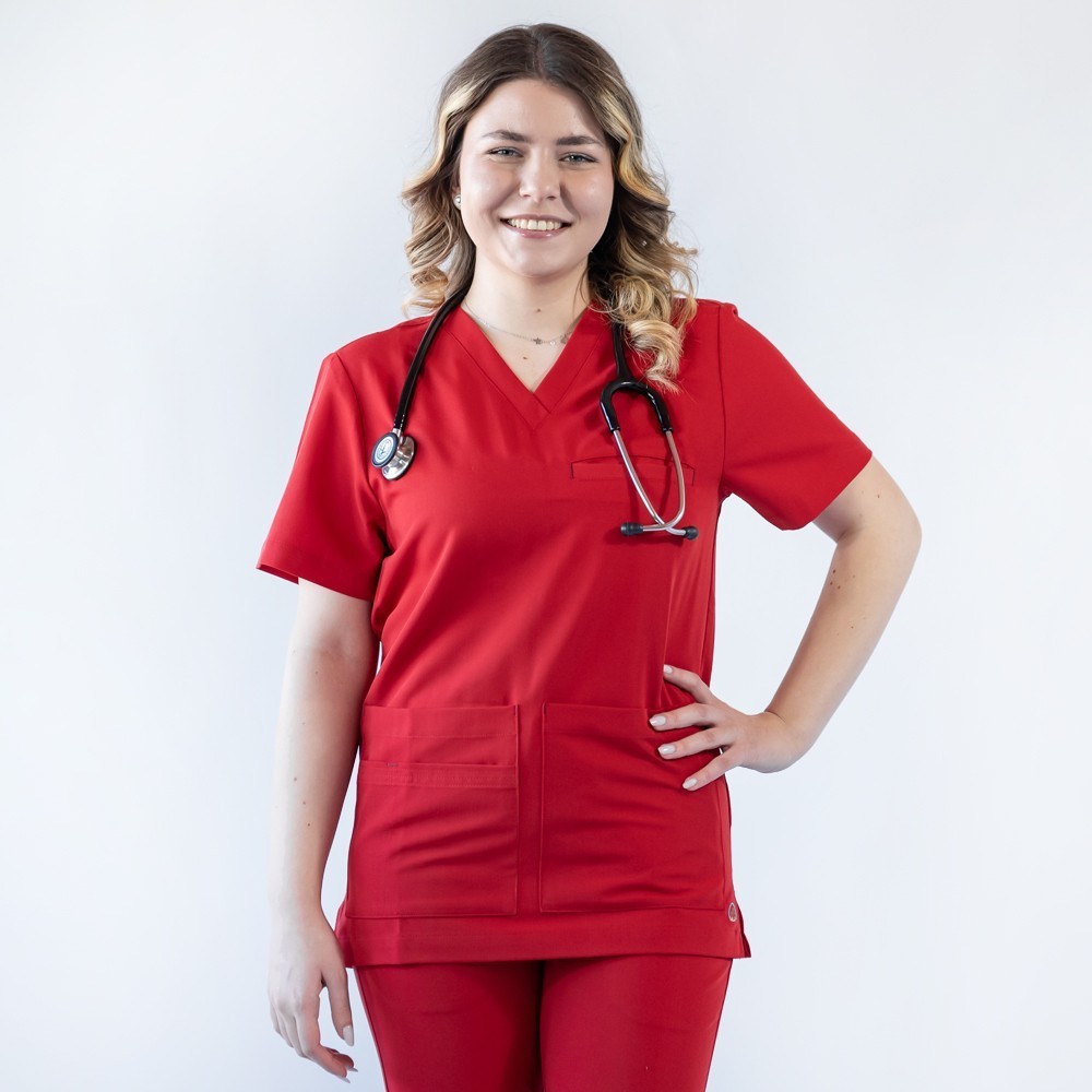 Costum medical Lotus Flex, stretch, rosu, TRS-NP16 TRS-SP9