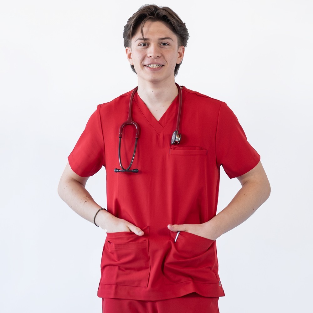 Costum medical Lotus Flex, stretch, rosu, TRS-NP16 TRS-SP9