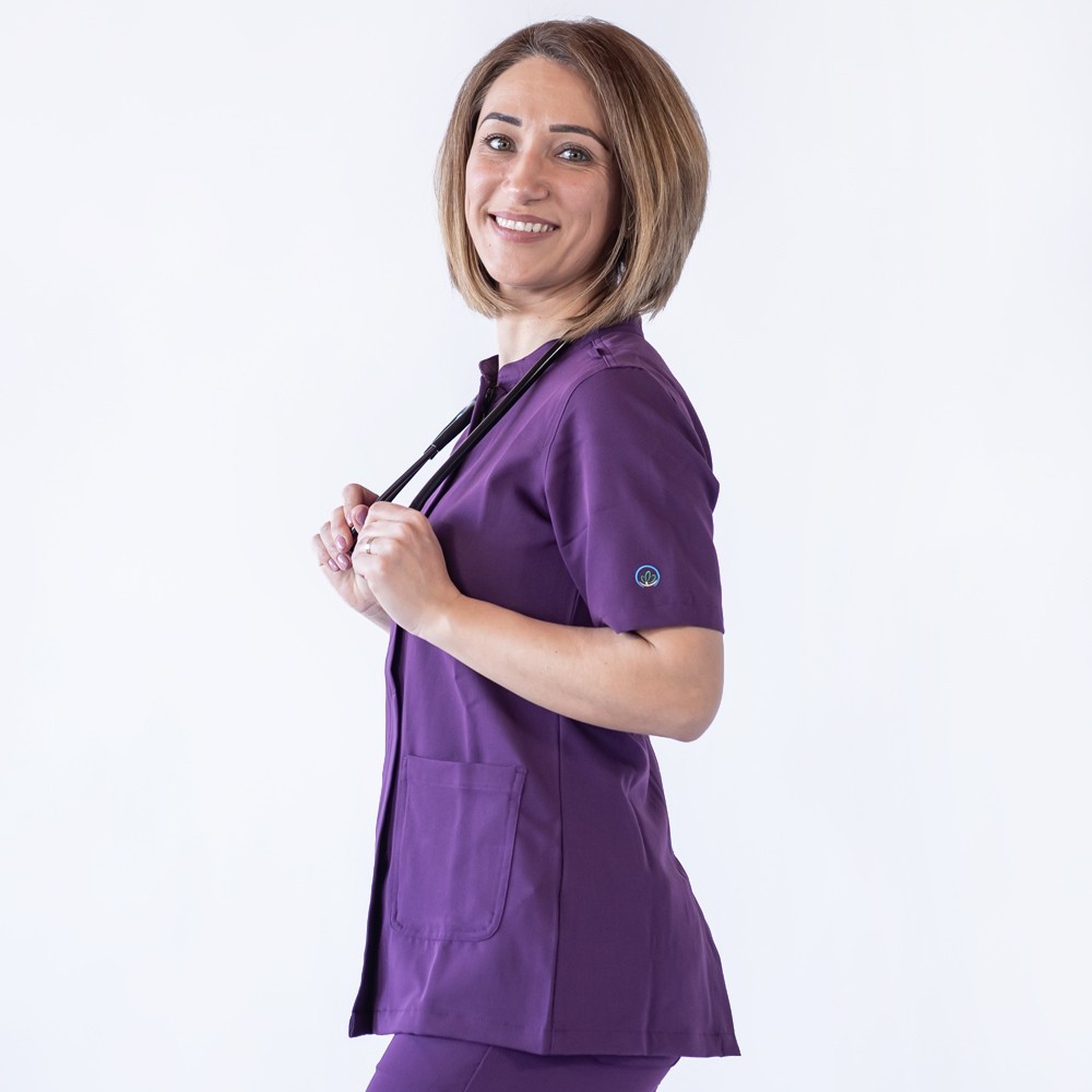 Costum medical Lotus Flex, stretch, wine, TRS-JK8 TRS-SP9