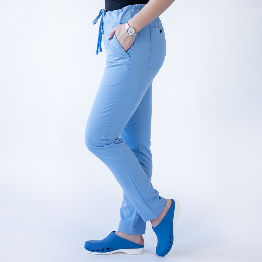 Costum medical Lotus Flex, stretch, albastru ciel, TRS-JK8 TRS-SP9