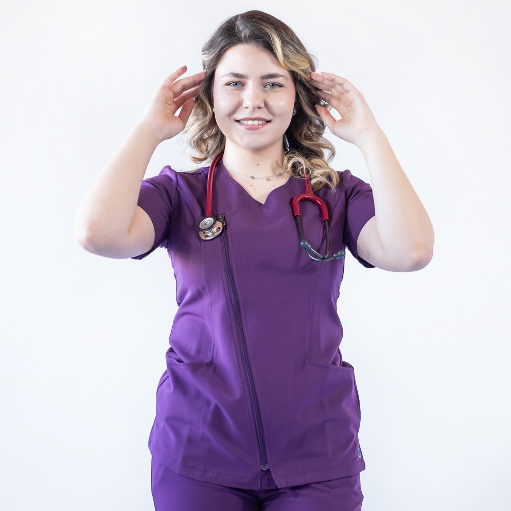 Costum medical Lotus Flex, stretch, wine, TRS-JK1 TRS-SP9