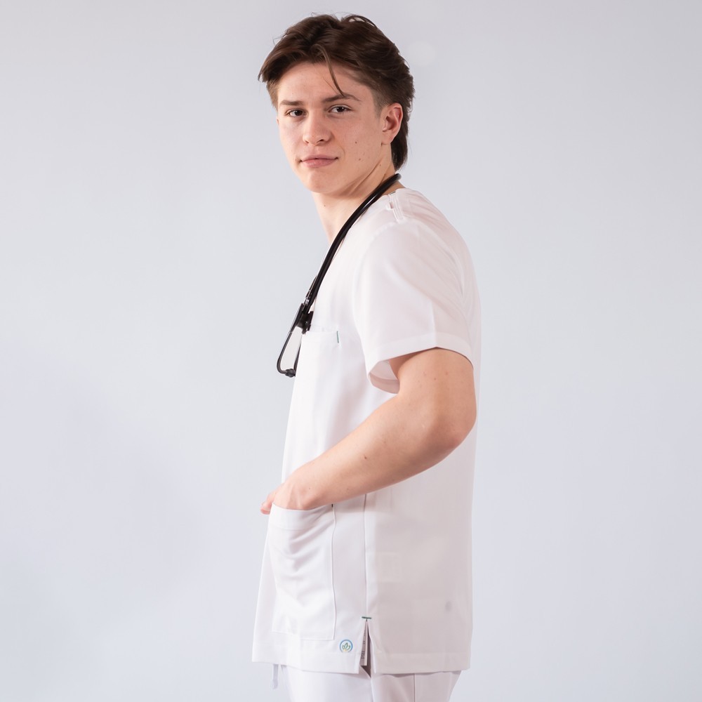 Costum medical Lotus Flex, stretch, alb, TRS-NP16 TRS-SP9