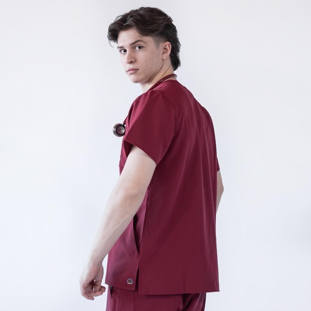 Costum medical Lotus Flex, stretch, visiniu, TRS-NP23 TRS-SP9