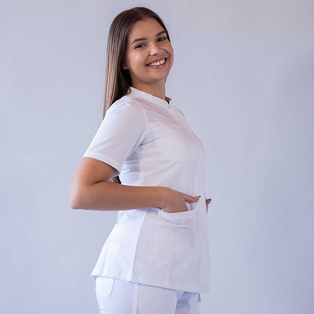 Costum medical Lotus Flex, stretch, alb, TRS-JK8 TRS-SP9