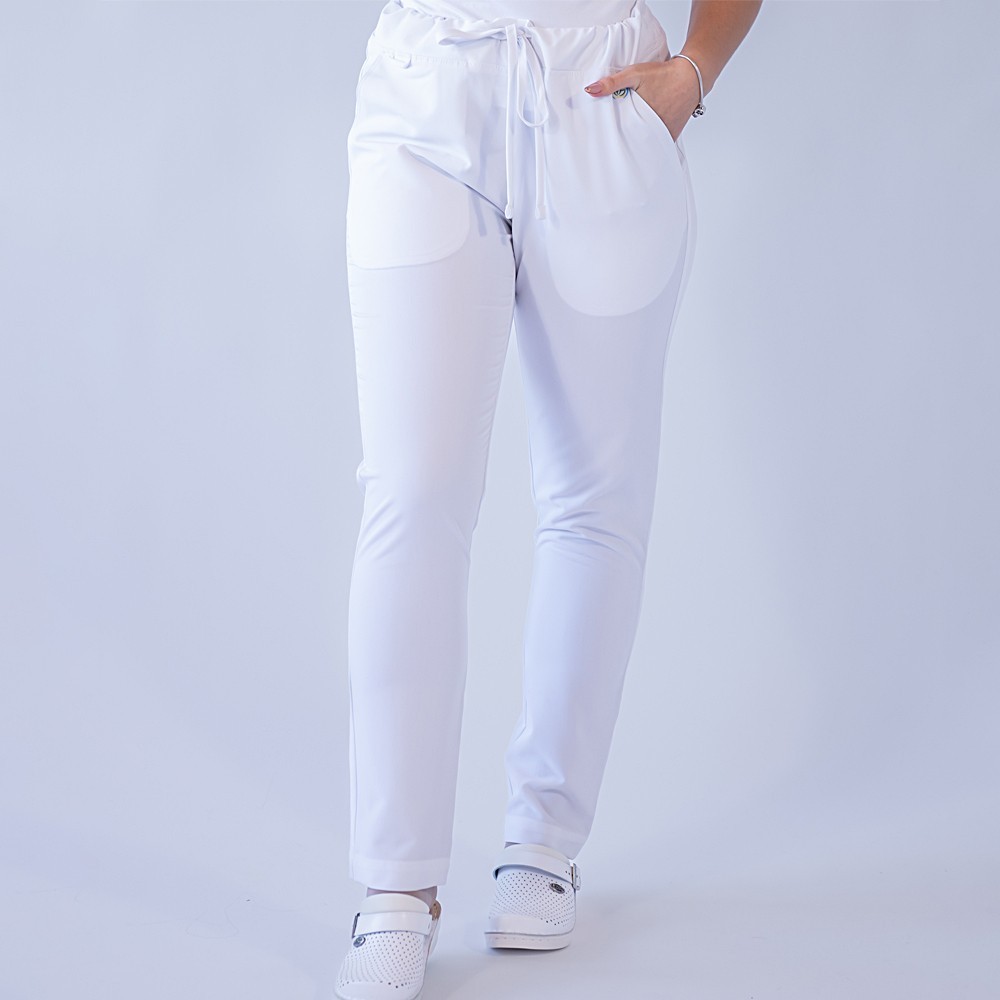 Costum medical Lotus Flex, stretch, alb, TRS-JK8 TRS-SP9