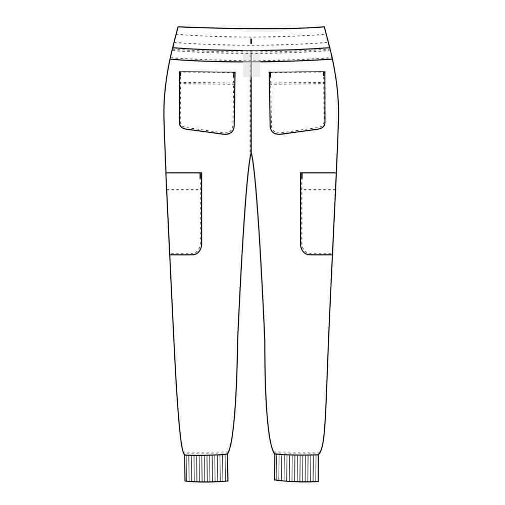 Pantaloni medicali Lotus Flex, stretch, cu snur, turcoaz inchis, TRS-SP4-V3