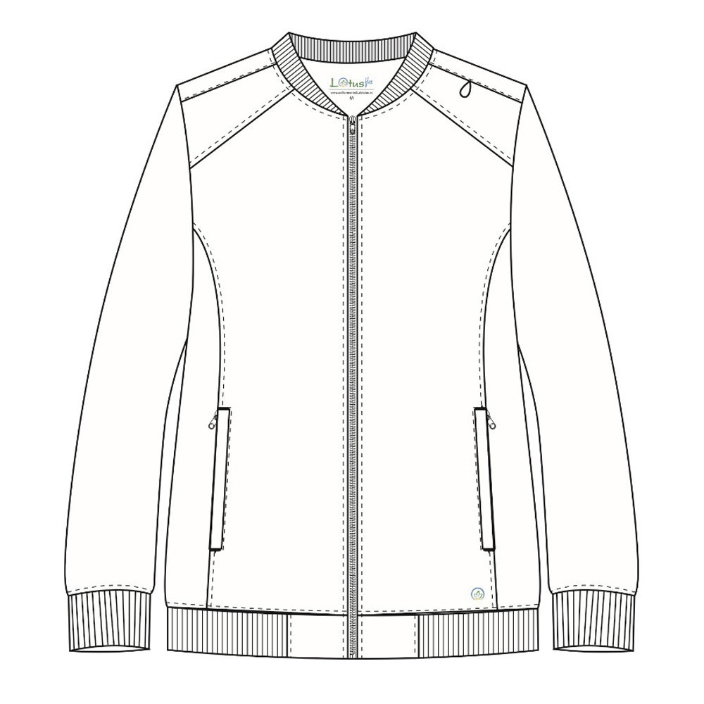 Jacheta medicala cu fermoar Lotus Flex, stretch, albastru ciel, TRS-JK10