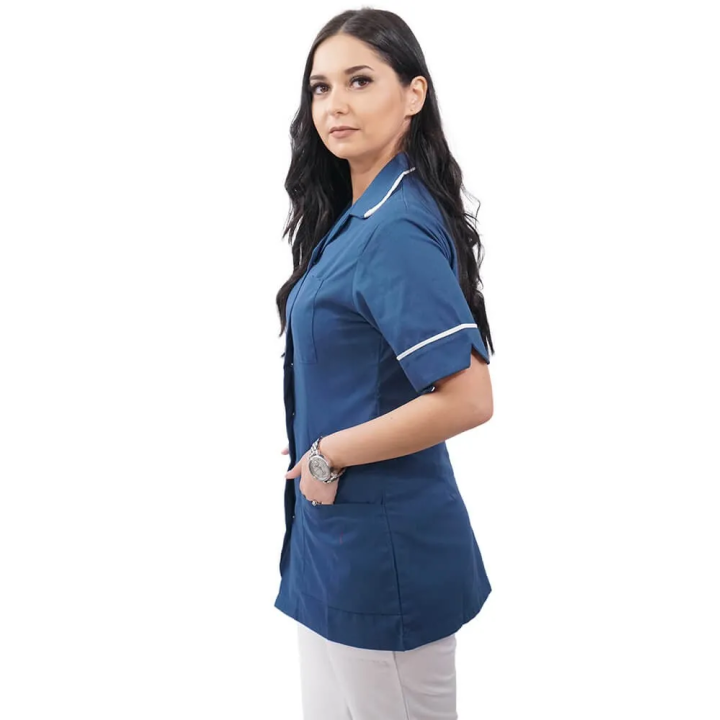 Bluza medicala capse/rever Lotus 1, LIR1, rosu - imagine 2