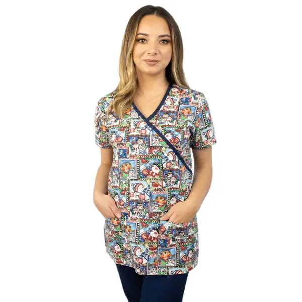 Bluza medicala imprimata Lotus 1