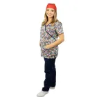 Bluza medicala imprimata Lotus 1, editie speciala de Craciun, Christmas Dreams