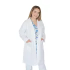 Halat alb cu maneca lunga, pentru femei - C17