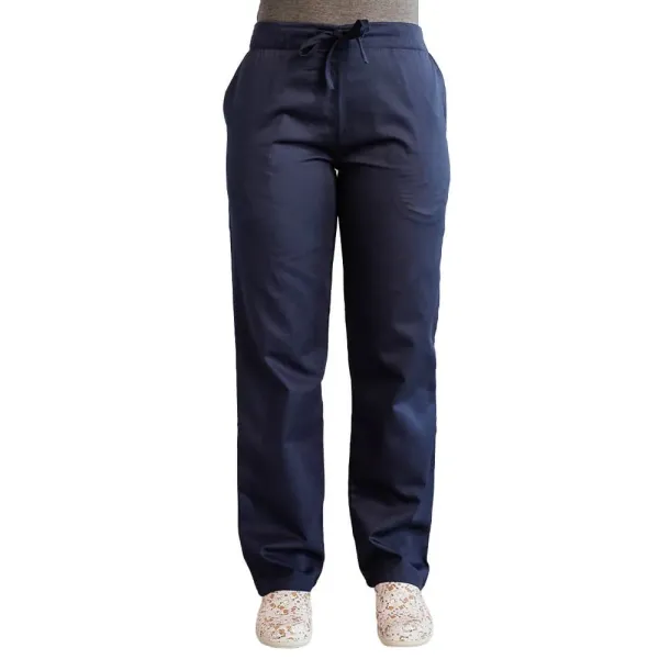 Costum medical Lotus 2, Basic 1, pantalon cu snur, bleumarin