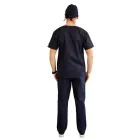 Costum medical Lotus 2, Basic 1, pantalon cu snur, bleumarin
