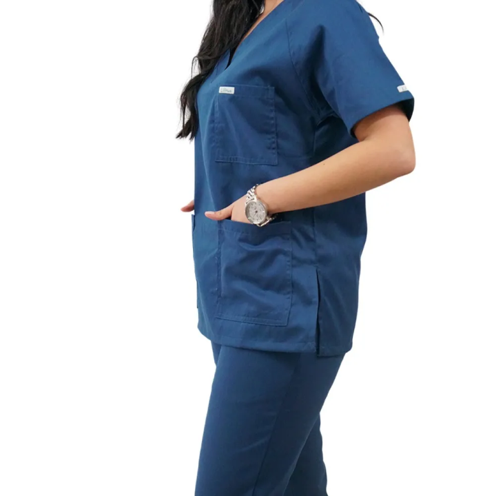 Costum medical Lotus 2, Basic 2, turcoaz inchis - imagine 2