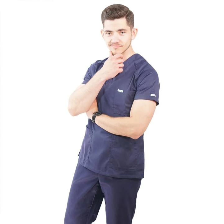 Costum medical Lotus 2, Basic 2, bleumarin - imagine 3