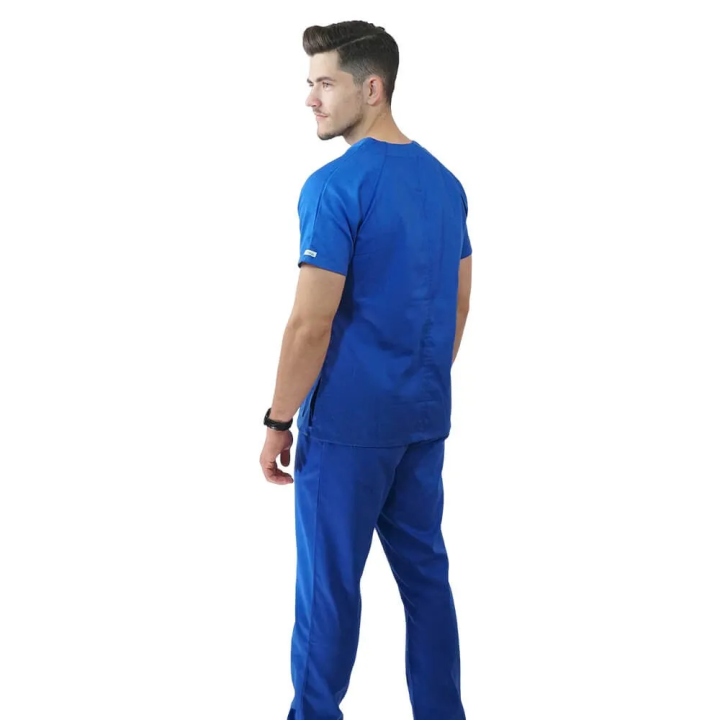 Costum medical Lotus 2, Basic 2, albastru royal - imagine 5