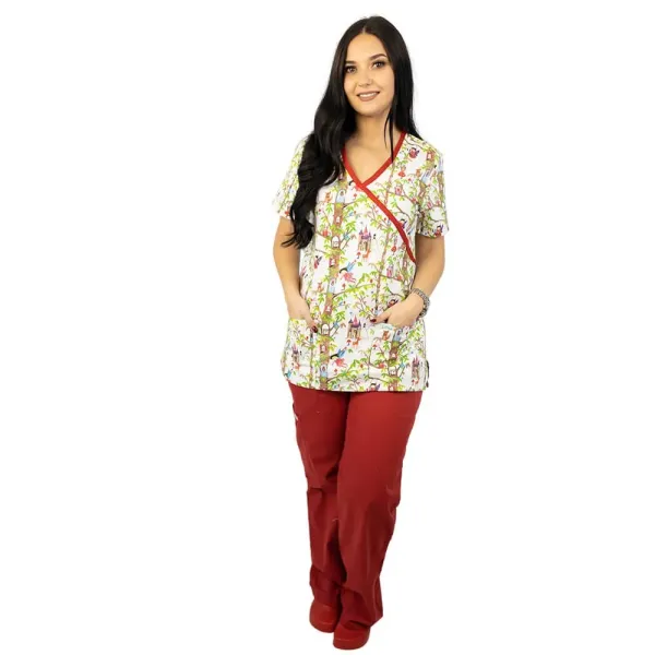 Bluza medicala imprimata Lotus 1