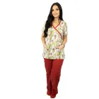Bluza medicala imprimata Lotus 1