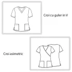 Bluza medicala imprimata Lotus 1, Pink Turtle
